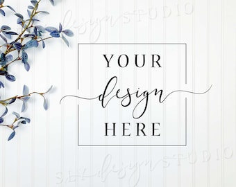 Background Mockup Photography | Neutral Themed MOCK | Plants Image | Digital Backdrop | Flat Lay | Scene Maker | Scene Creator Stock Photo