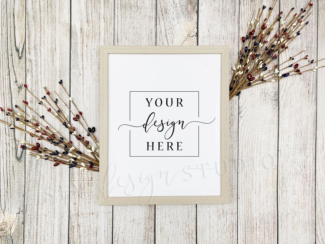 Download 2 Image Fourth of July Frame MOCKUP 11x14 Rustic Farmhouse ...