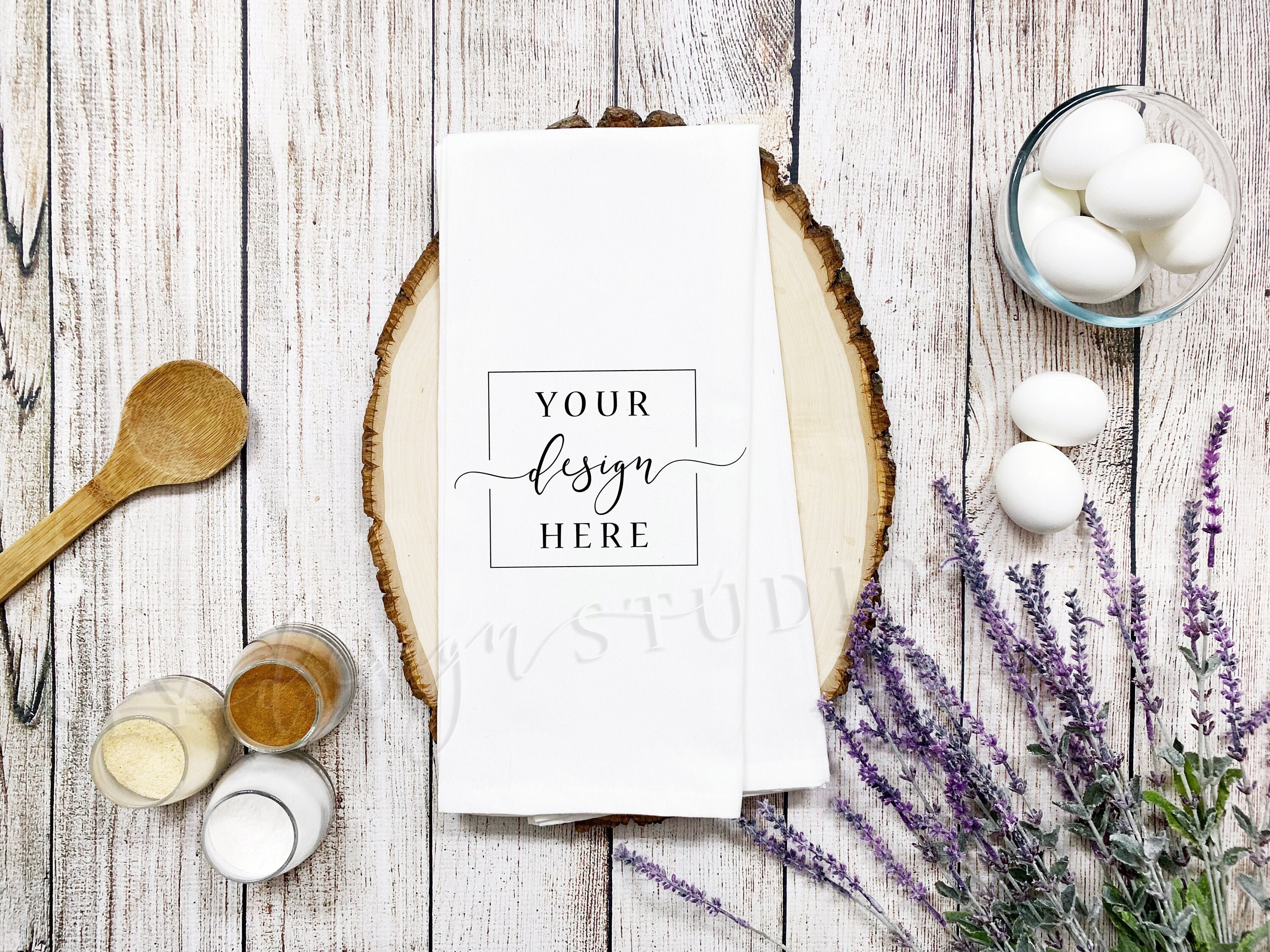 Download Spring White Tea Towel Mockup Flour Sack Farmhouse MOCKUP | Etsy