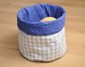 Bread basket round large XXL utensilo blue