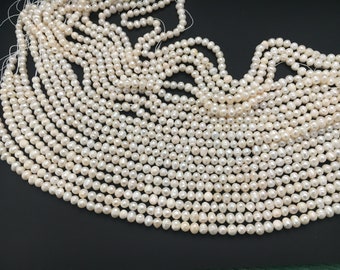 Fresh Water Potato Pearls 6-7mm 13.5" Strand