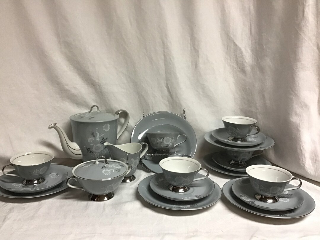 Fine Seyei China Tea Set for 6 Starlite Etsy