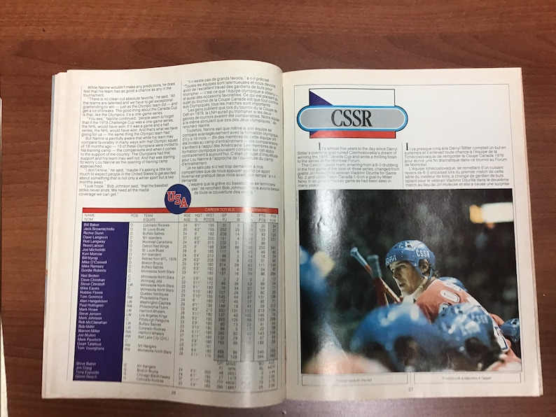 1981 Coupe Canada Cup Magazine