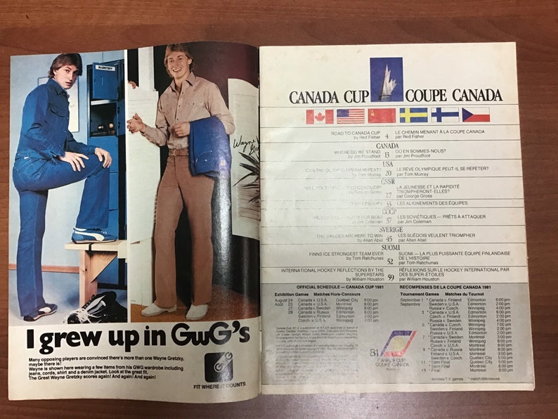 1981 Coupe Canada Cup Magazine