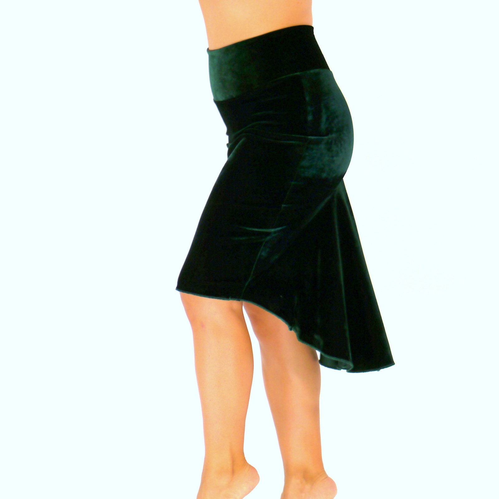 ZUZK Gonna lunga a sirena in velluto moda 2025 Nuova primavera elastica a va alta elegante gonna con volant gonna lunga avvolta sui fianchi sottile  200000345