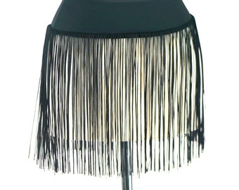 Fringe skirt in black