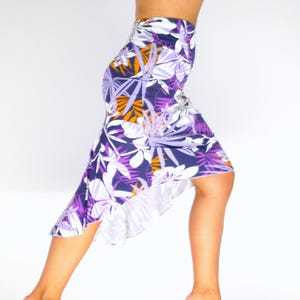 Tango skirt made of viscose jersey with high waist / fishtail skirt, dance skirt