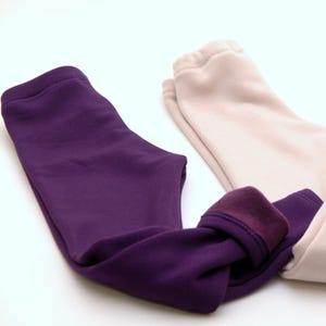 Thermo leggings for children in dark purple/ Lined warm winter pants