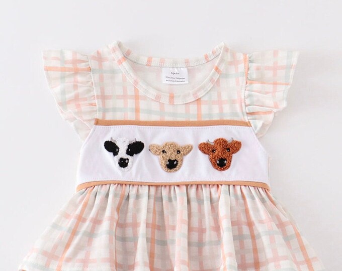 Flutter sleeves cow pig chicken horse baby girls skirt romper Baby Girl's Cow Romper Dress French Knot Cow & Bull - Etsy Flutter sleeves cow pig chicken horse baby girls skirt romper Baby Girl's Cow Romper Dress French Knot Cow & Bull - Etsy