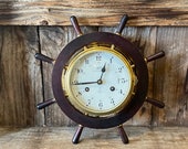 Schatz Royal Marine Clock, Beautiful 8 Day Bell Clock, German Clock, Vintage Collectible, Great Condition, Great Gift