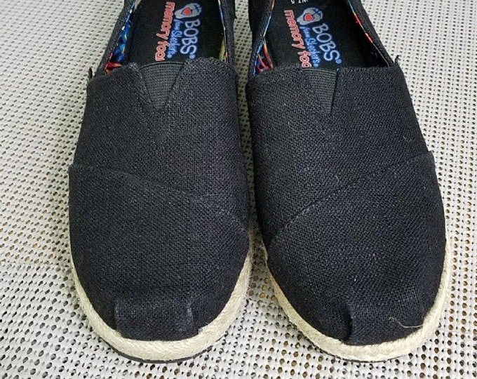 Bobs Women's Shoes Bobs Memory Foam Black Wedge Etsy