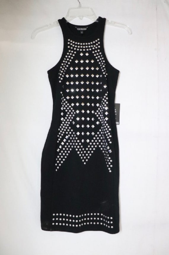 Vestido negro NWT Express diseño de plateado España