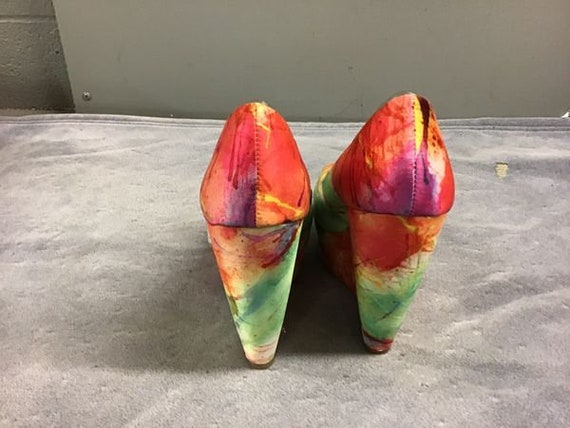 Multi colored wedges cheap