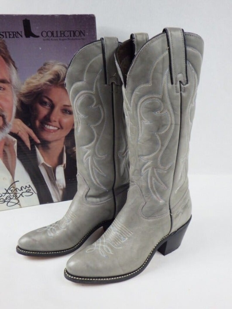 grey western boots women