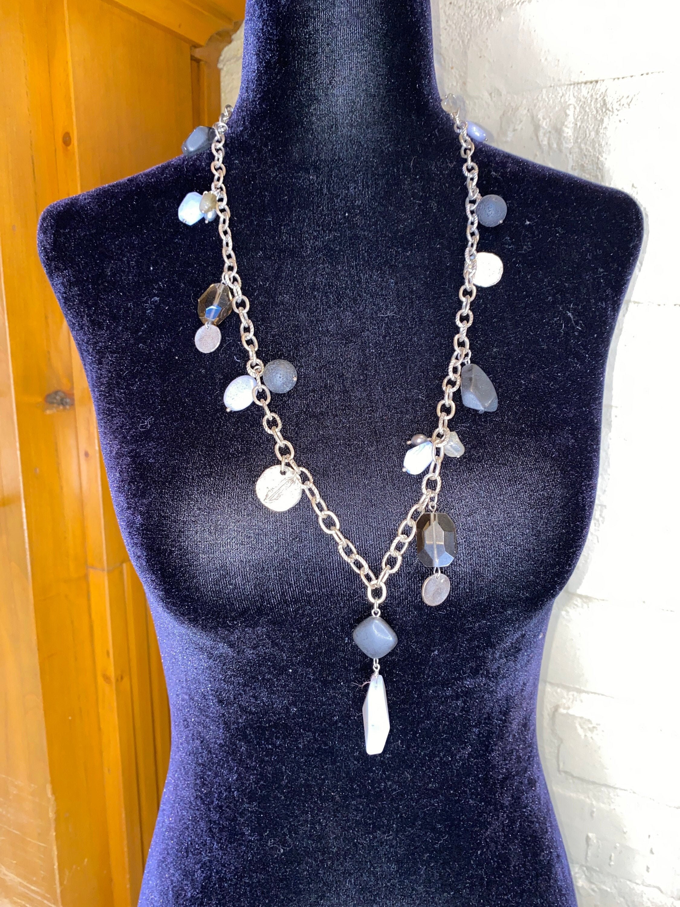 Vintage J Jill Beaded Long Necklace 