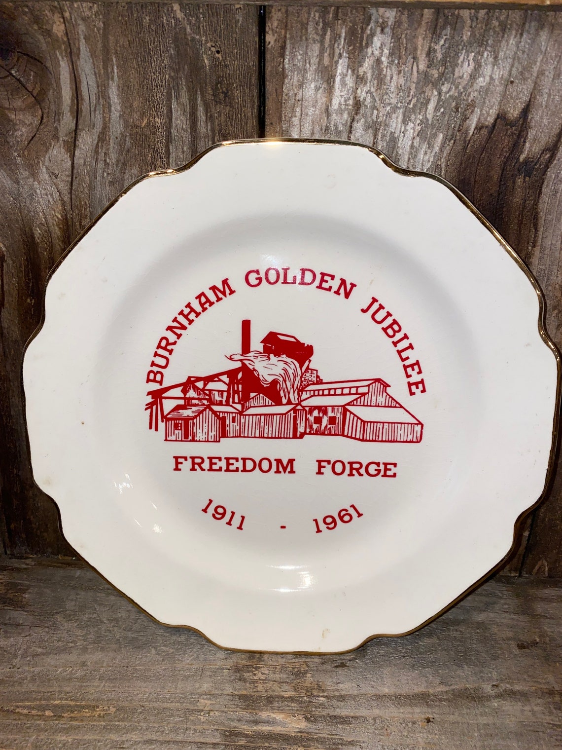 Vintage Burnham Golden Jubilee Plate Freedom 19111961 Etsy