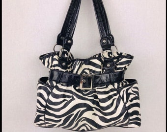 zebra print purses and wallets