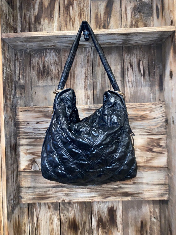 Francesco Biasia purse Handbag Quilted Italian Leather Authentic