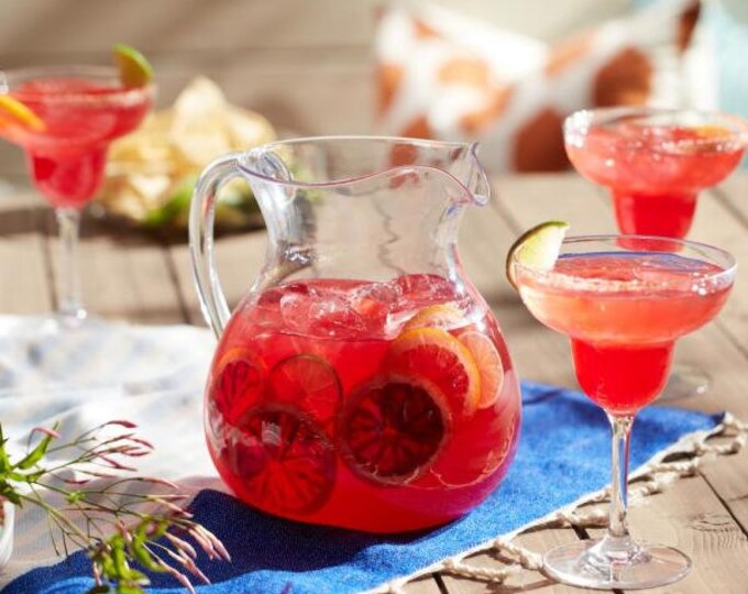 Margarita Glasses & Pitcher, NEW 7 Piece Margarita Set, 6 Margarita