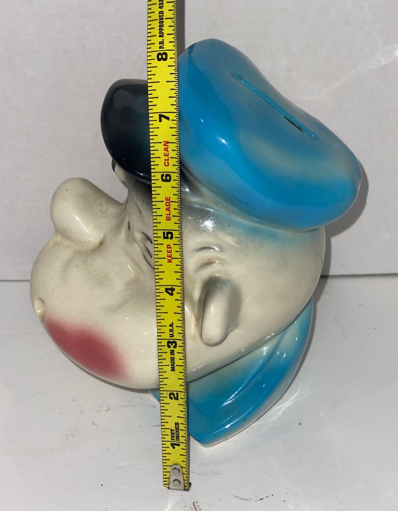 Great Gift For Collectors Valentines Popeye The Sailor Man Bank RARE Find Collectible Bank Antique Popeye 1950/'s American Bisque Bank