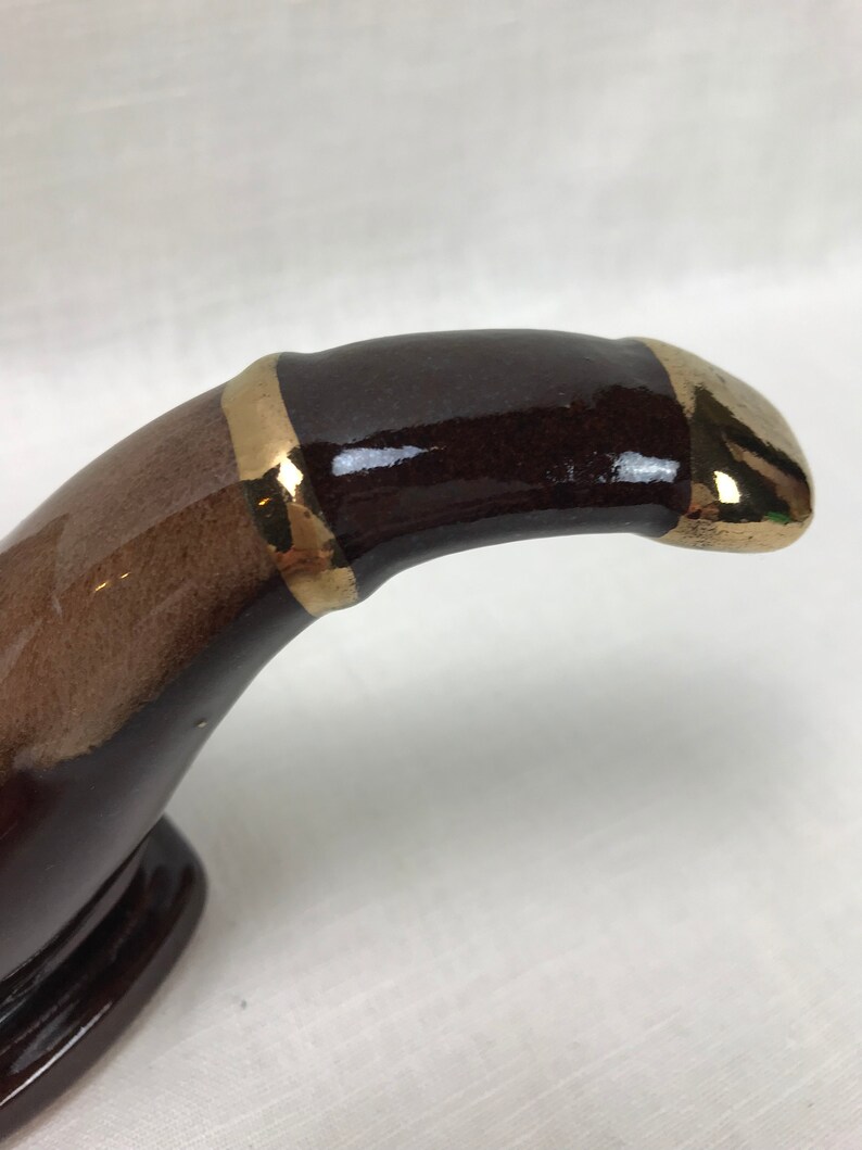 Beautiful Vintage Napco Red Ceramic Hand Painted Pipe Ashtray with a Hint of Gold Trim Housewarming Gift Man Cave Gift Great Collectible