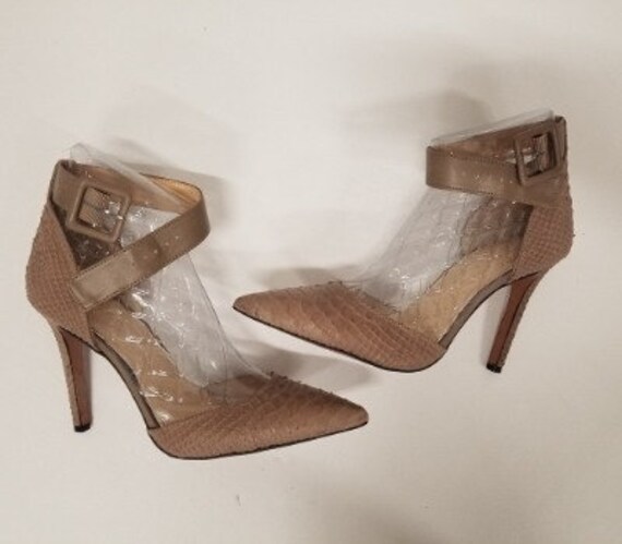 bone colored high heels