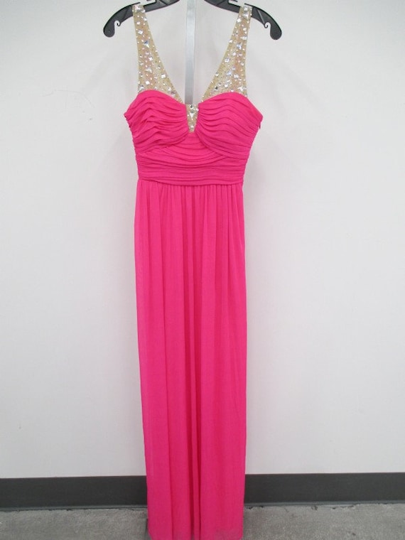 Pink beaded shop evening gowns