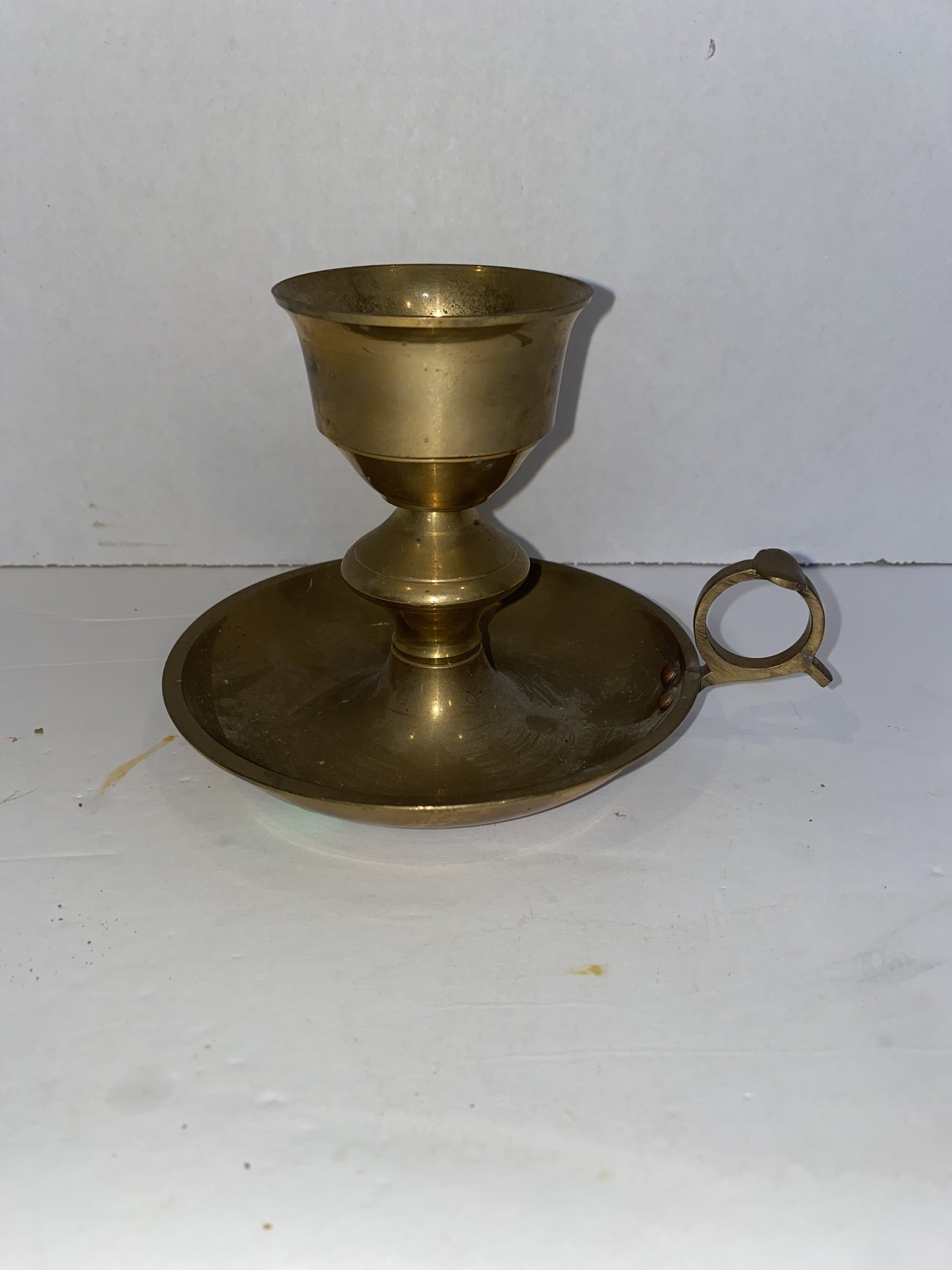 Vintage Brass Carry Candle Holder Hand Held Tapper Candle Etsy