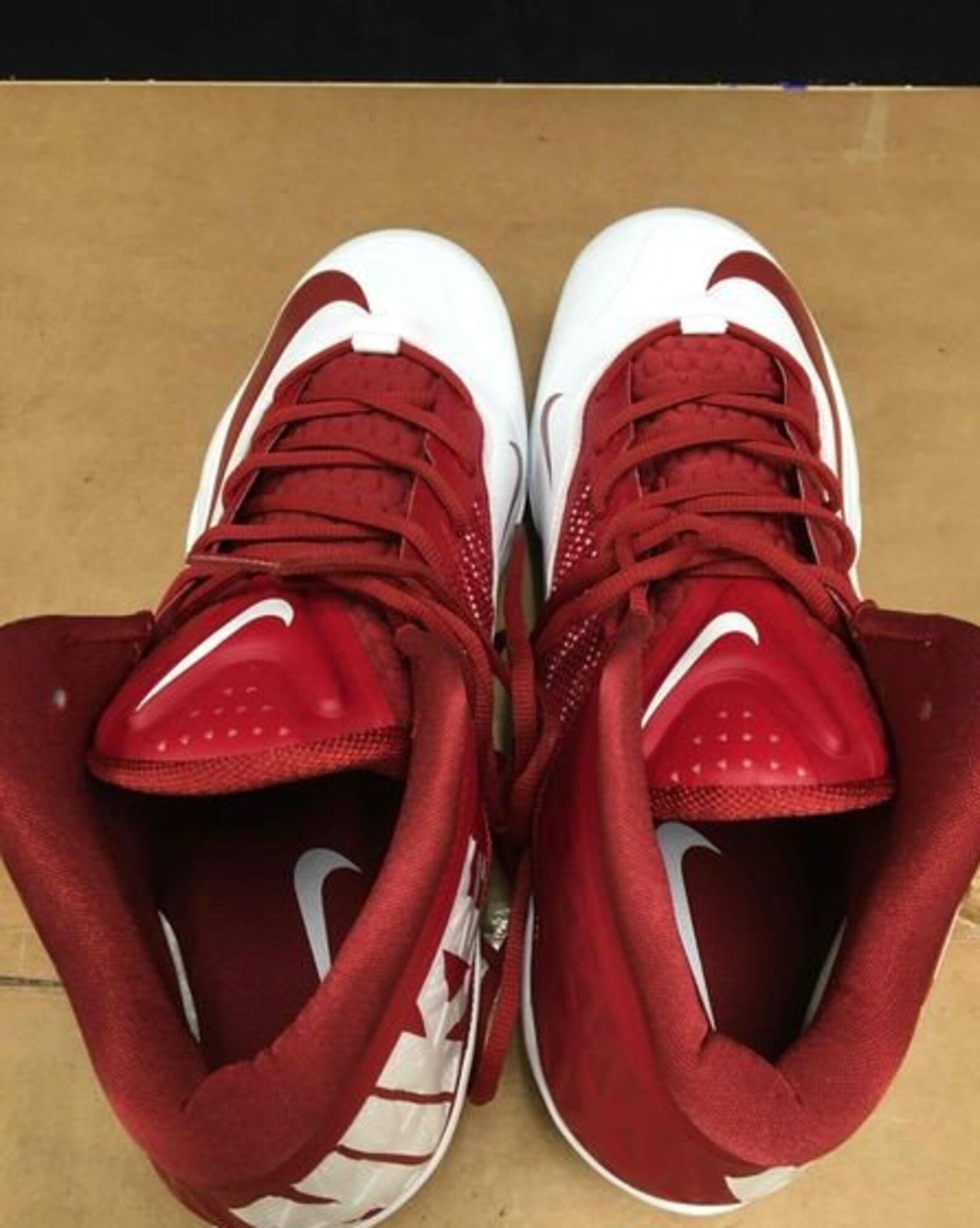 Nike Zoom Football Cleats 14.5 Red Burgundy/Maroon & White | Etsy