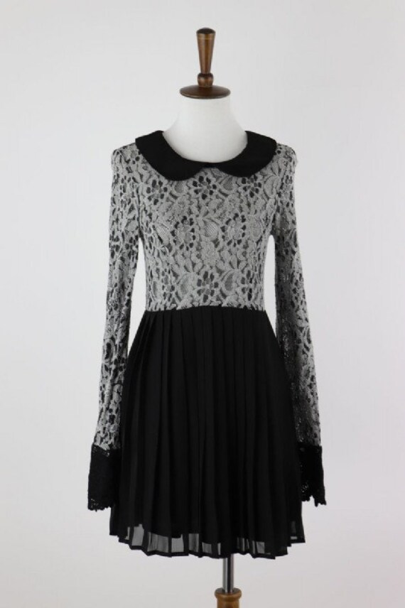 Dress with white 2025 top and black bottom