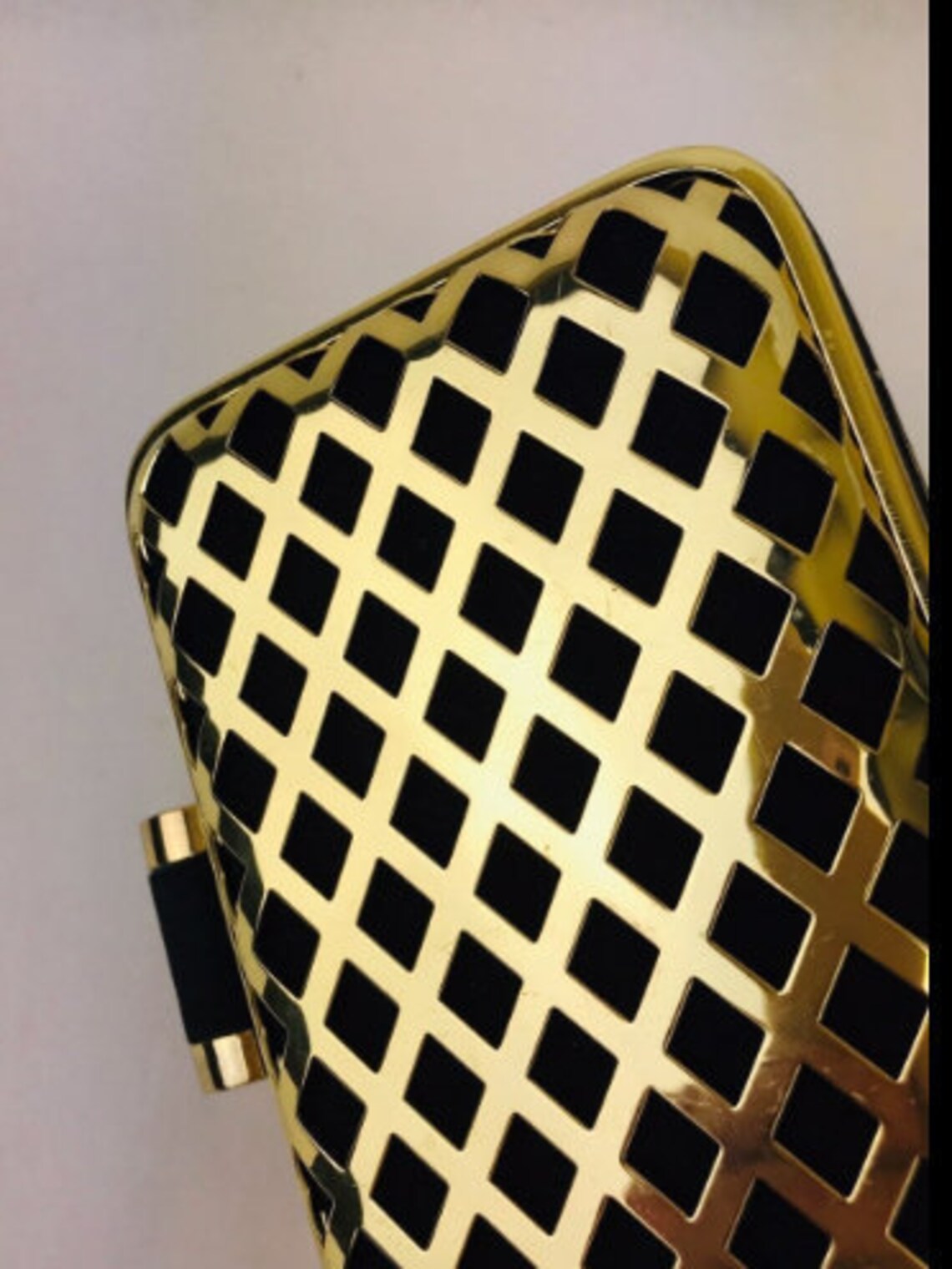 H&M Cross Body Bag NEW Black and Gold Metal Box Shoulder Etsy