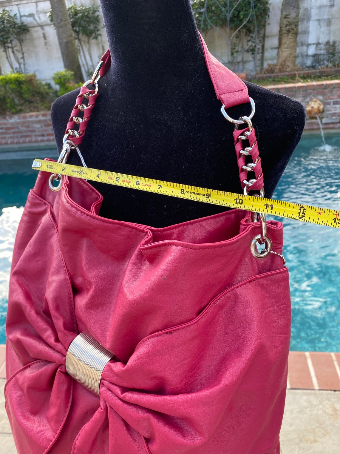 Large Pink Purse Bueno Pink Purse With Large Bow Beautiful Etsy