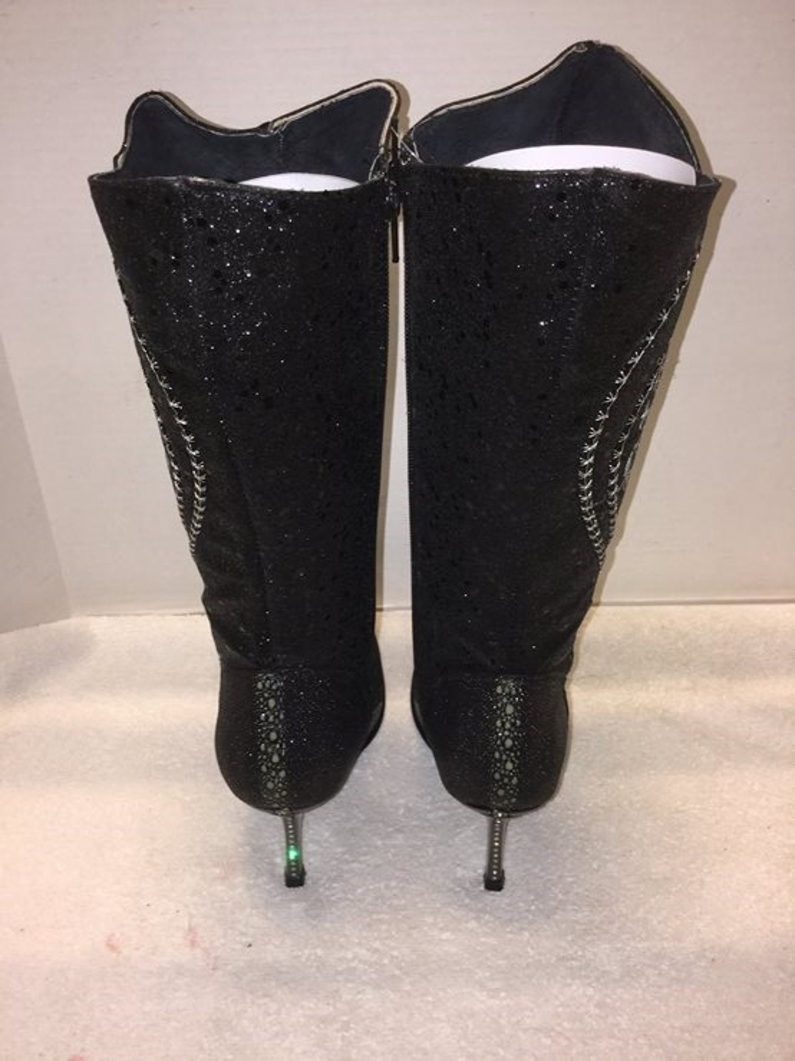 stiletto white boots