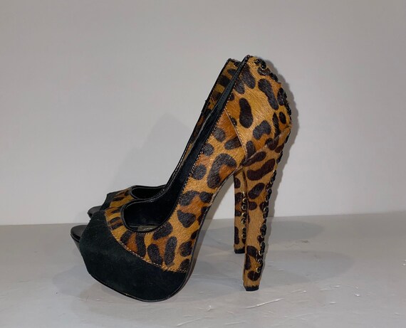 Leopard print stiletto clearance heels