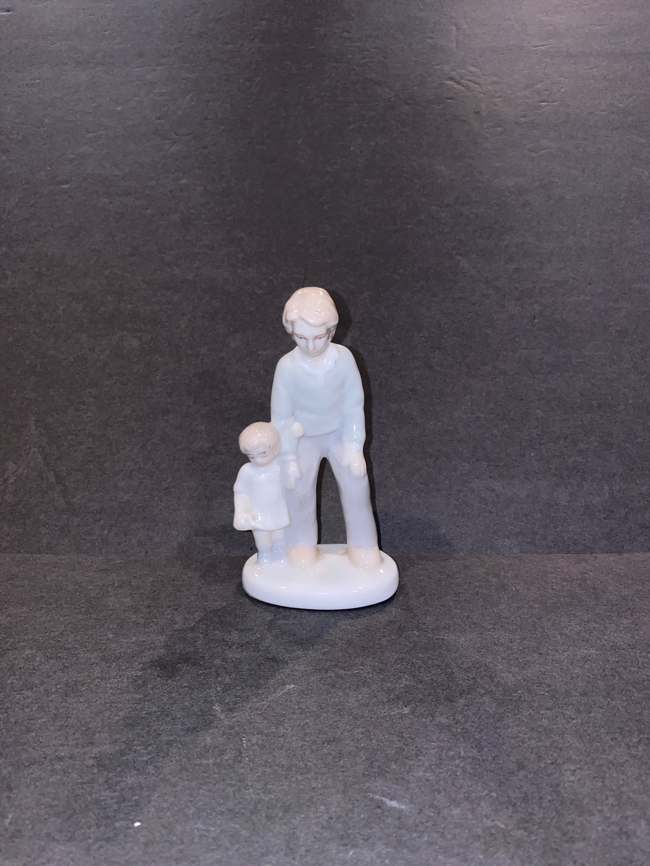 Porcelain Father Daughter Statue Daddy Father's Day Etsy