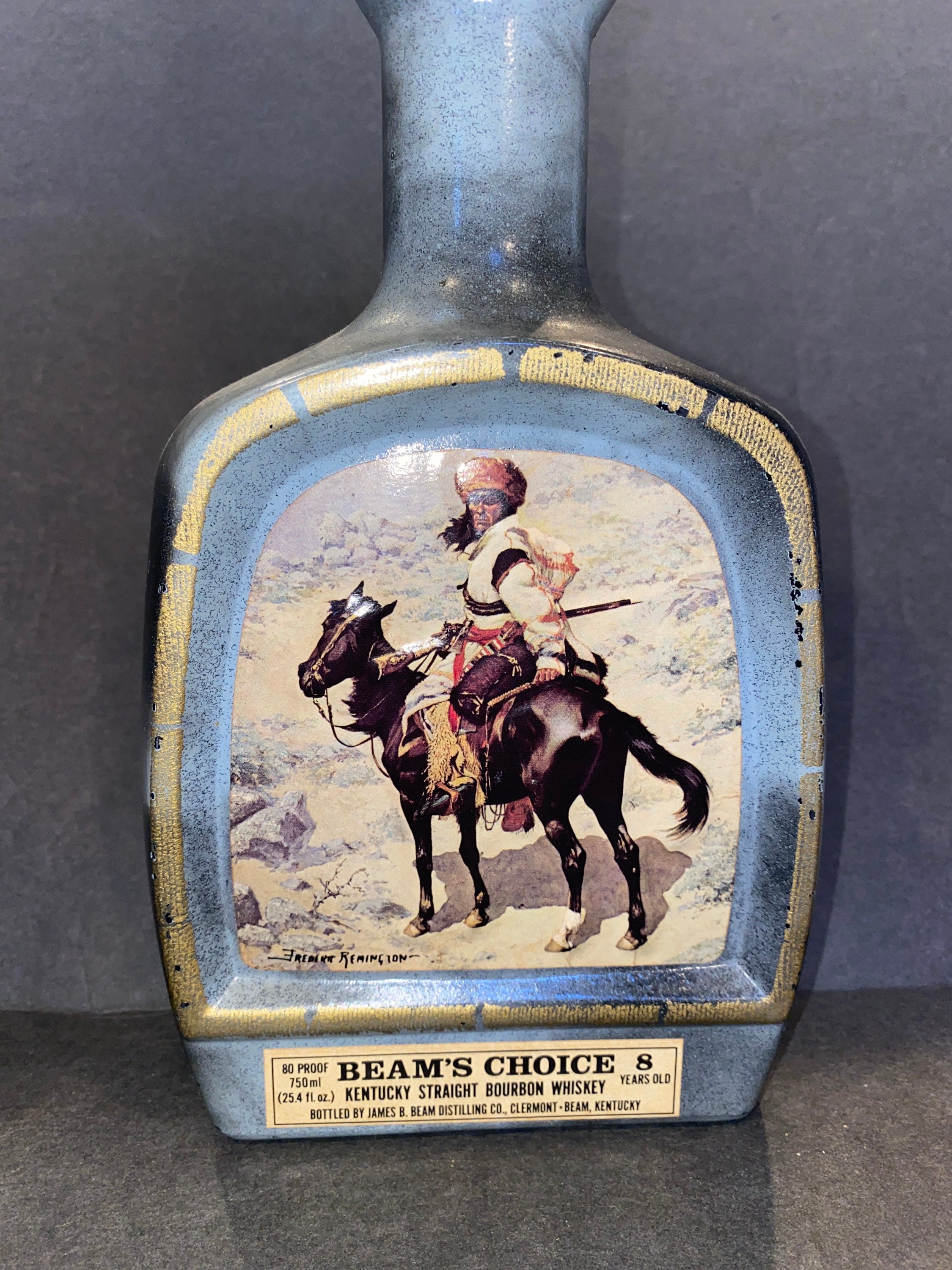 Vintage Jim Beam Frederic Remington Decanter Great Bottle & Etsy