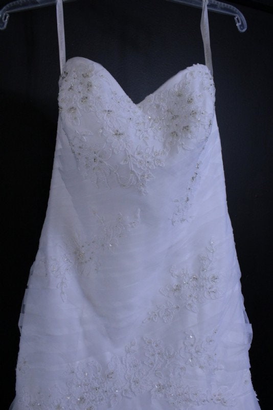 Davids Bridal Wedding Dress WG3532 & Skirt NWT White Trumpet | Etsy