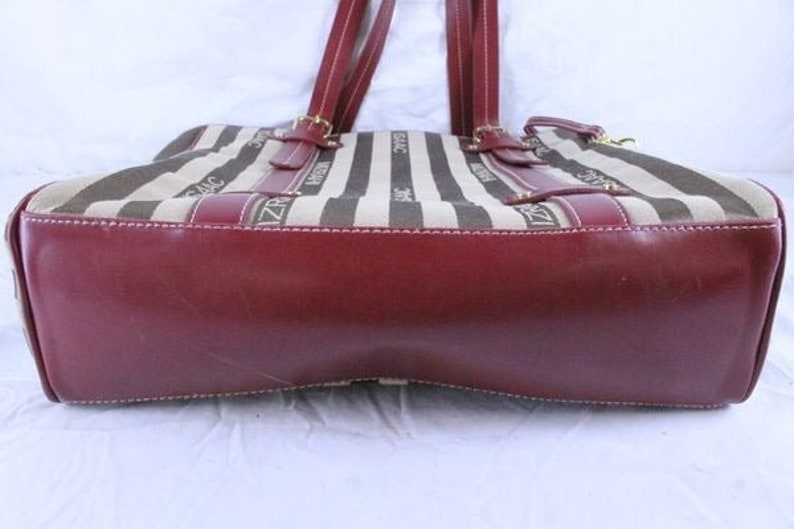 Isaac Mizrahi Signature Canvas & Leather Large Tote - Etsy