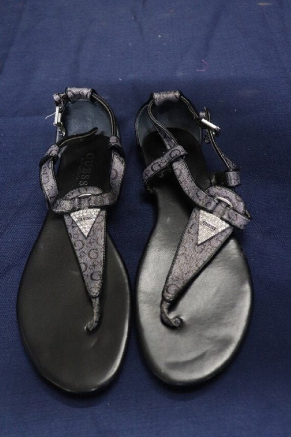 Sandalias GUESS Sandalias Guess Negras Talla 8 Peltre y - Etsy España