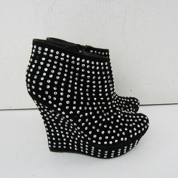 Women's Booties, Shiekh Black Wedge Booties With R