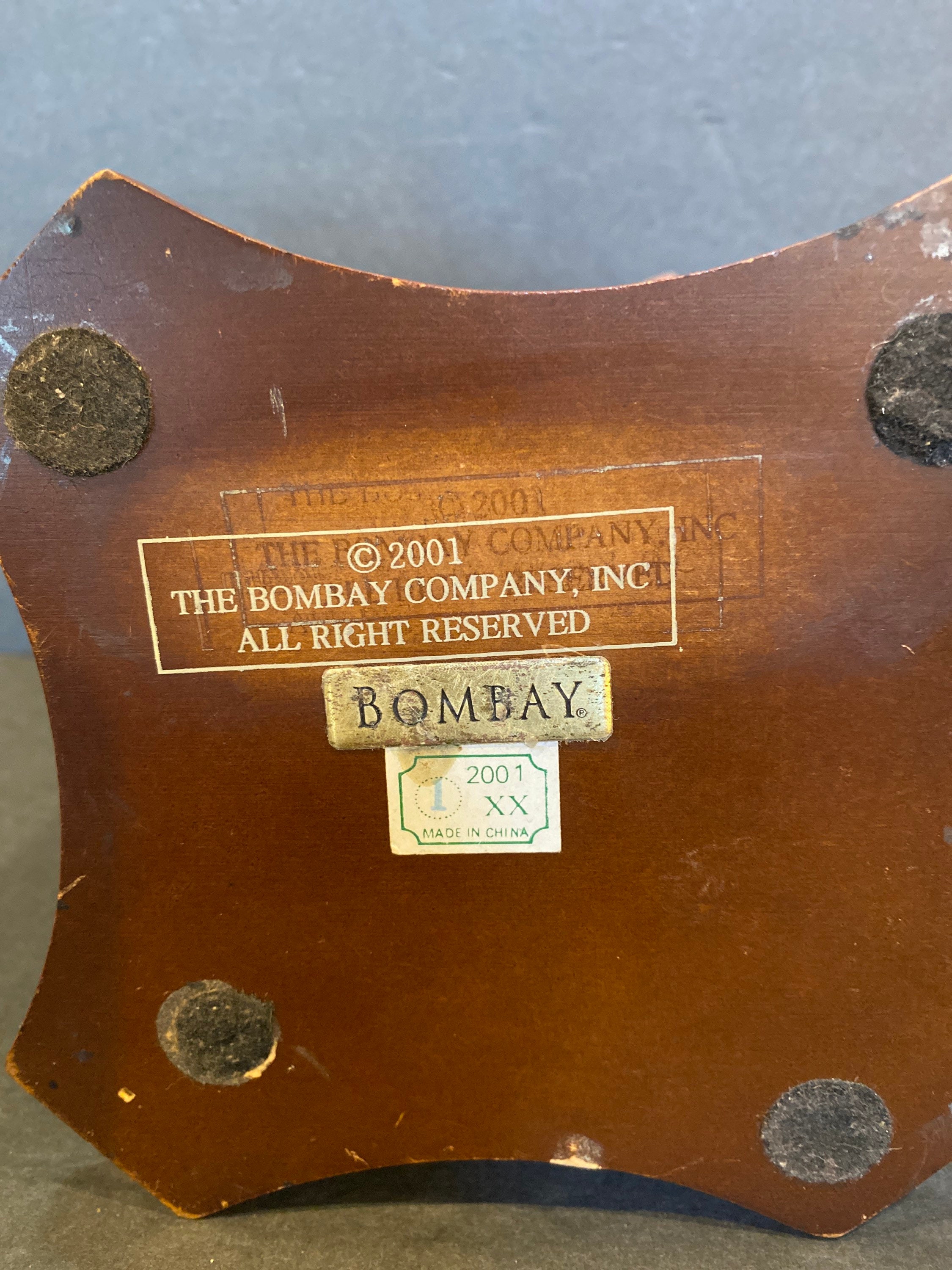 Vintage Bombay Jewelry Box Solid Wood Swivel Jewelry Box Etsy