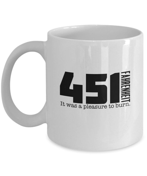 Fahrenheit 451 2 Sided Mug Ray Bradbury Fan Gift Gifts Etsy