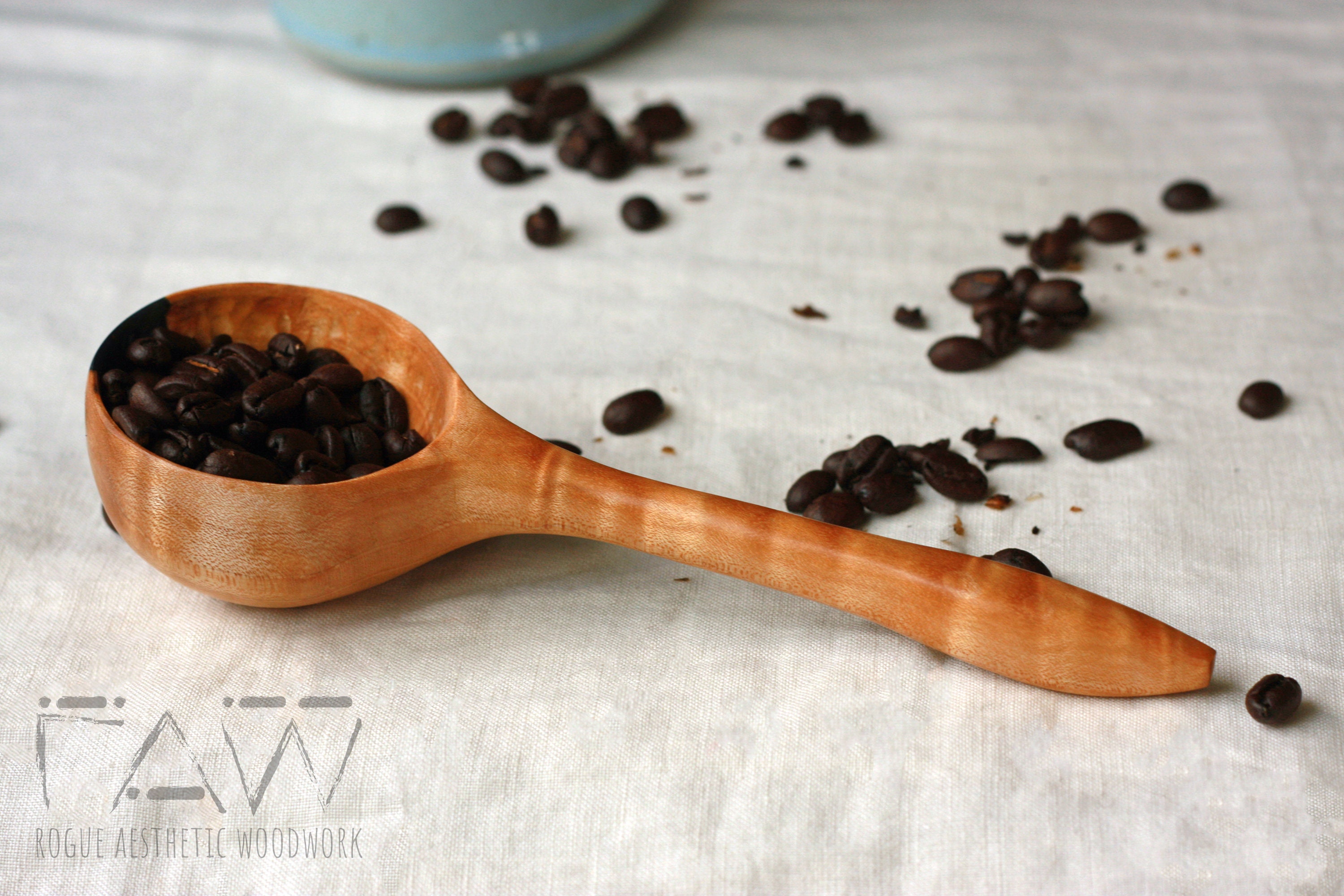 Handmade Maple Wood Coffee Scoop Wooden Coffee Scoop Maple Etsy