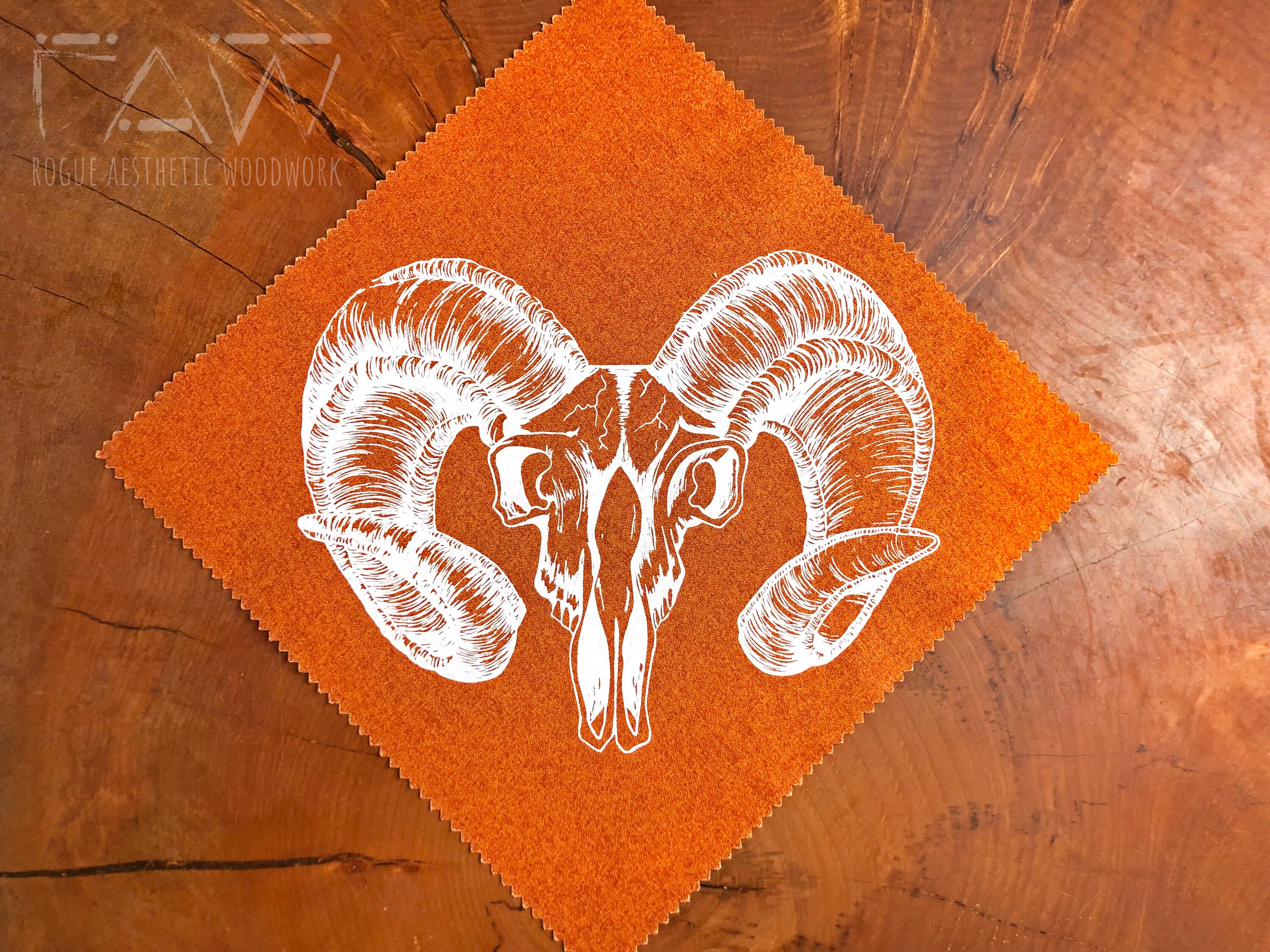 Ram Patch Ram Skull Screen Printed Cotton Patch: Nature Art - Etsy