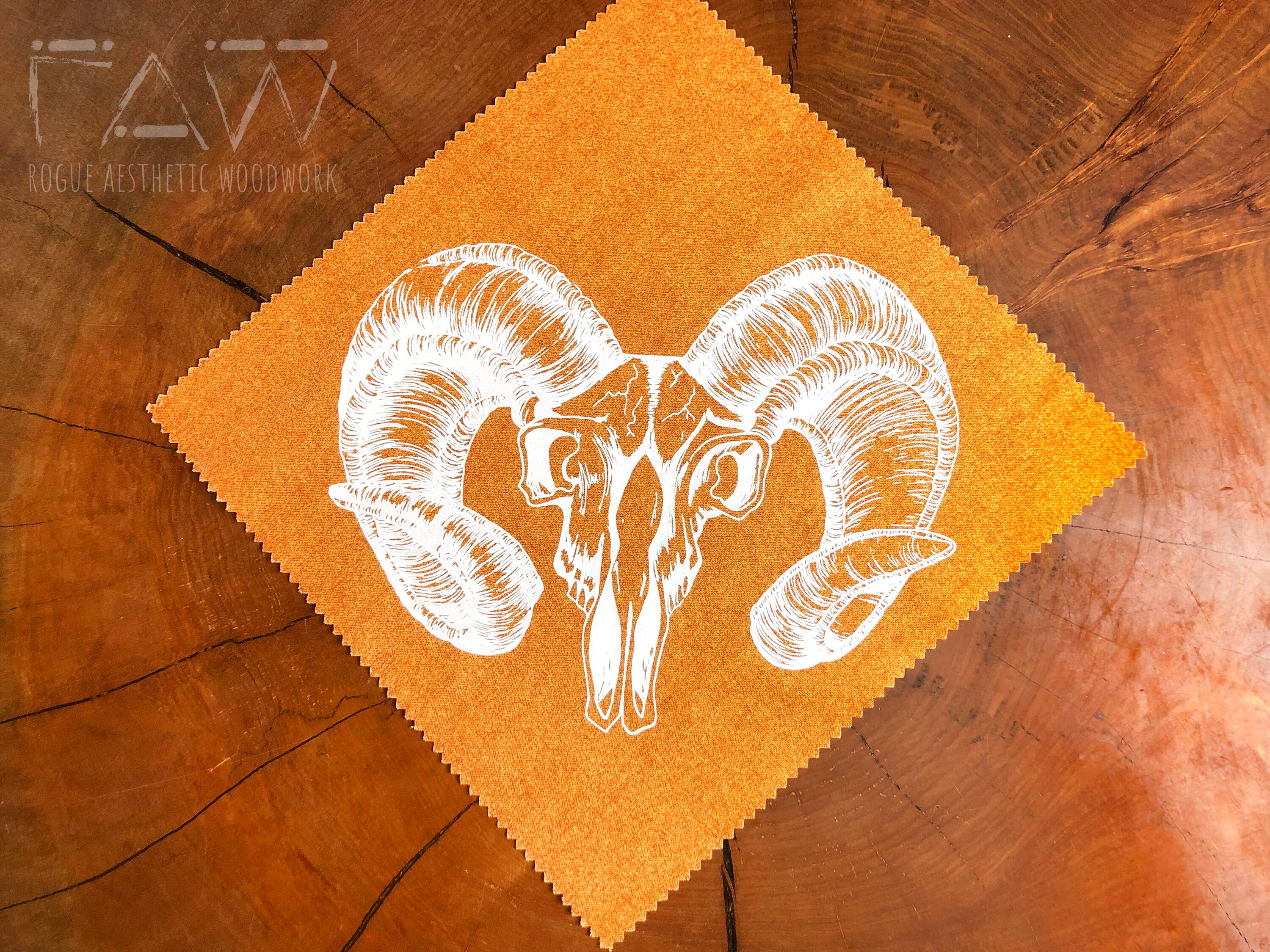 Ram Patch Ram Skull Screen Printed Cotton Patch: Nature Art - Etsy