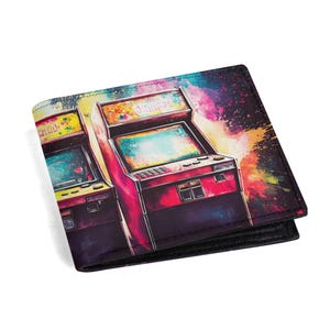 Retro Arcade Game Wallet, Münztasche, Id Fenster, Kreditkartensteckplätze