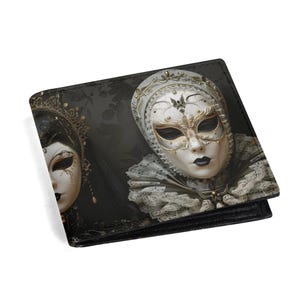 Cartera con caras góticas - Ventana para identificación - Ranuras para tarjetas de crédito - Monedero - Monedero con foto