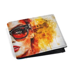 Retro Lady Gesicht Brieftasche Geldbörse - Münzfach - Id Halter - Kreditkartenfächer