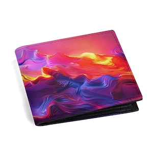 Cartera de arte urbano: piel sintética, organizador multitarjetas, compartimento para monedas y ranura para identificación, ideal para amantes del grafiti.