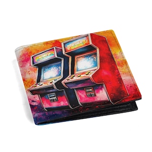 Retro Gaming Wallet - Coin Pocket, ID Window, Credit Card Slots Included